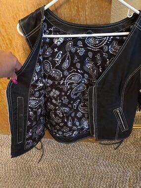 First authentic writing gear motorcycle vest